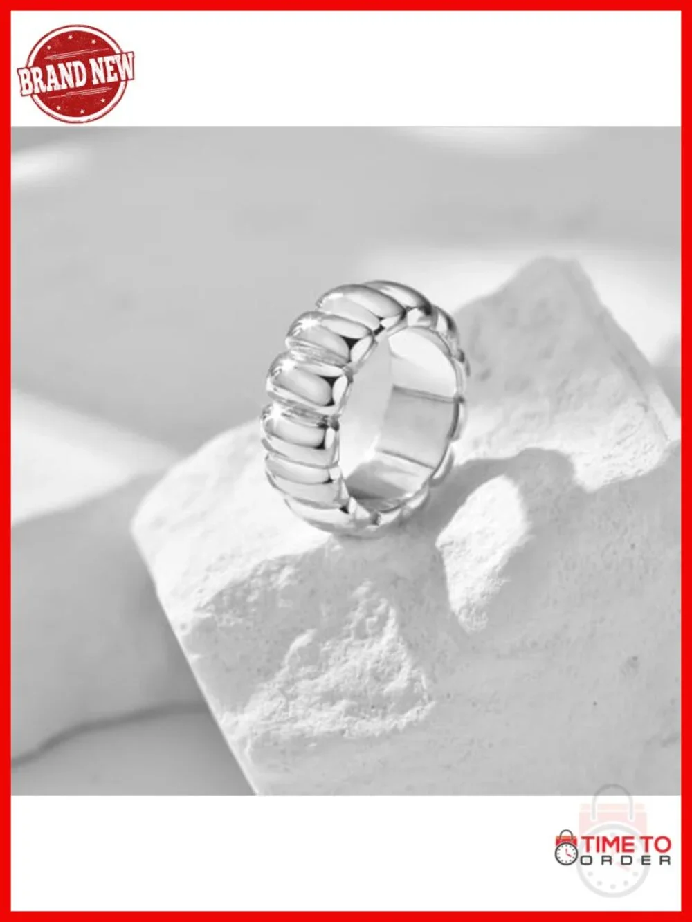 14K Gold Filled Chunky Statement Ring, Stackable Dome Band for Women